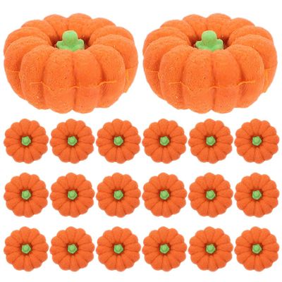ibasenice 20-Piece Cute Pumpkin TPR Erasers for Halloween Parties, Sketching, and Crafts