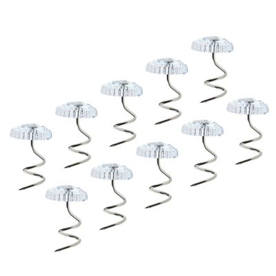 POPETPOP 20-Pack Stainless Steel and Plastic Spiral Clips for Upholstery