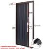 Folding Accordion Door Privacy Room Divider, Aluminum Alloy, with Door, Hardware and Handle (Gray, Right, 1060 x 2030 mm) view 4