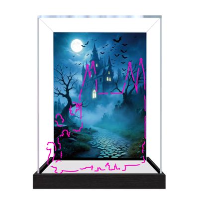 Acrylic Display Case for Le-go 76473 Castle Model, Dustproof (Display Box Only)