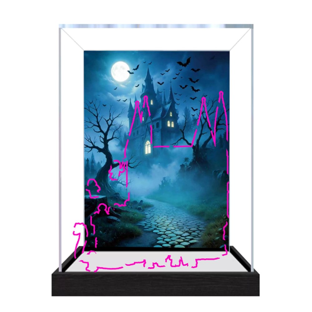 Acrylic Display Case for Le-go 76473 Castle Model, Dustproof (Display Box Only)