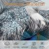 4 Seasons Duvet 200 x 220 cm with 80 x 80 cm Pillowcases, Luxury Peacock Feather Paisley Mandala Microfiber All-Season Quilt, Breathable, Lightweight, Washable, White view 4