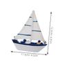 KAJNBN Wooden Sailboat Ornament, Mediterranean Style, for Table Decoration view 2