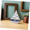 KAJNBN Wooden Sailboat Ornament, Mediterranean Style, for Table Decoration view 4