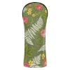 Vintage Botanical Flower Golf Headcovers, Green PU Leather view 1