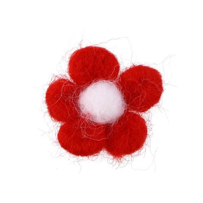 TOPBATHY Colorful Wool Felt Balls with Five-Petal Flower Hairpin Decoration