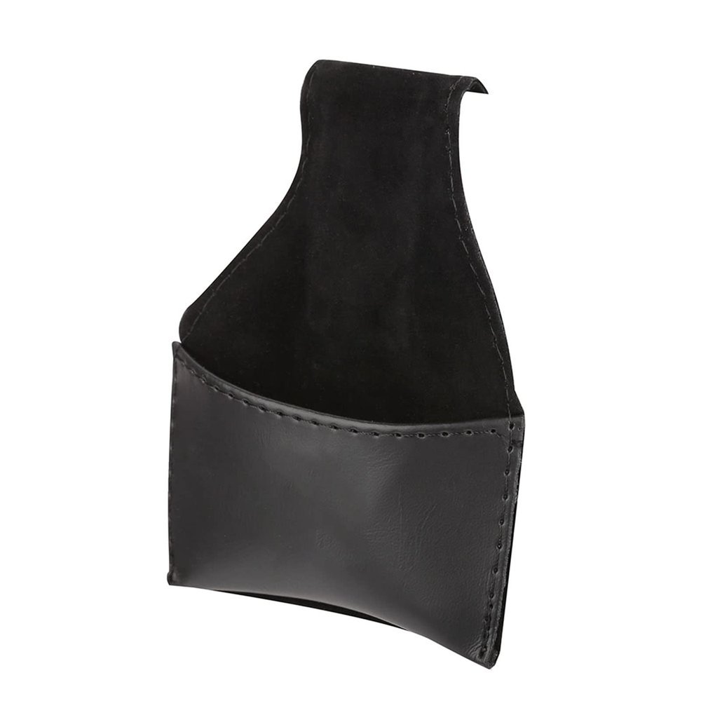 Portable Durable PU Billiard Chalk Holder, Black, 12 x 10 cm