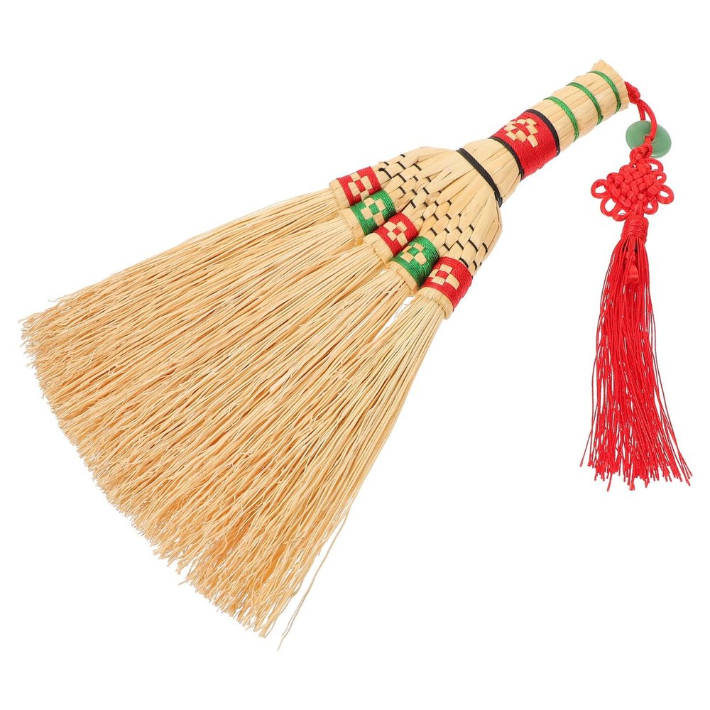 Balacoo Small Corn Straw Hand Broom for Bedroom and Bed Cleaning, Khaki