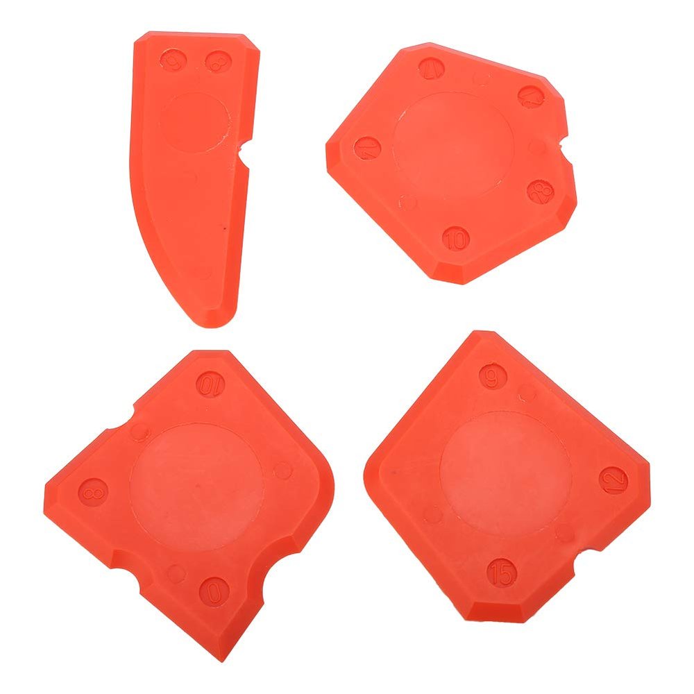 Cryfokt 4-Piece Professional Silicone Sealant Tool Set, Red