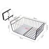 FUNOMOCYA Hanging Cabinet Basket, Black Iron Metal Organizer view 2