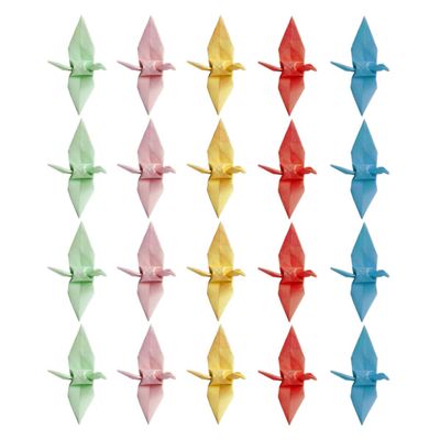 100 9 cm Origami Paper Crane Decorations for Christmas Events