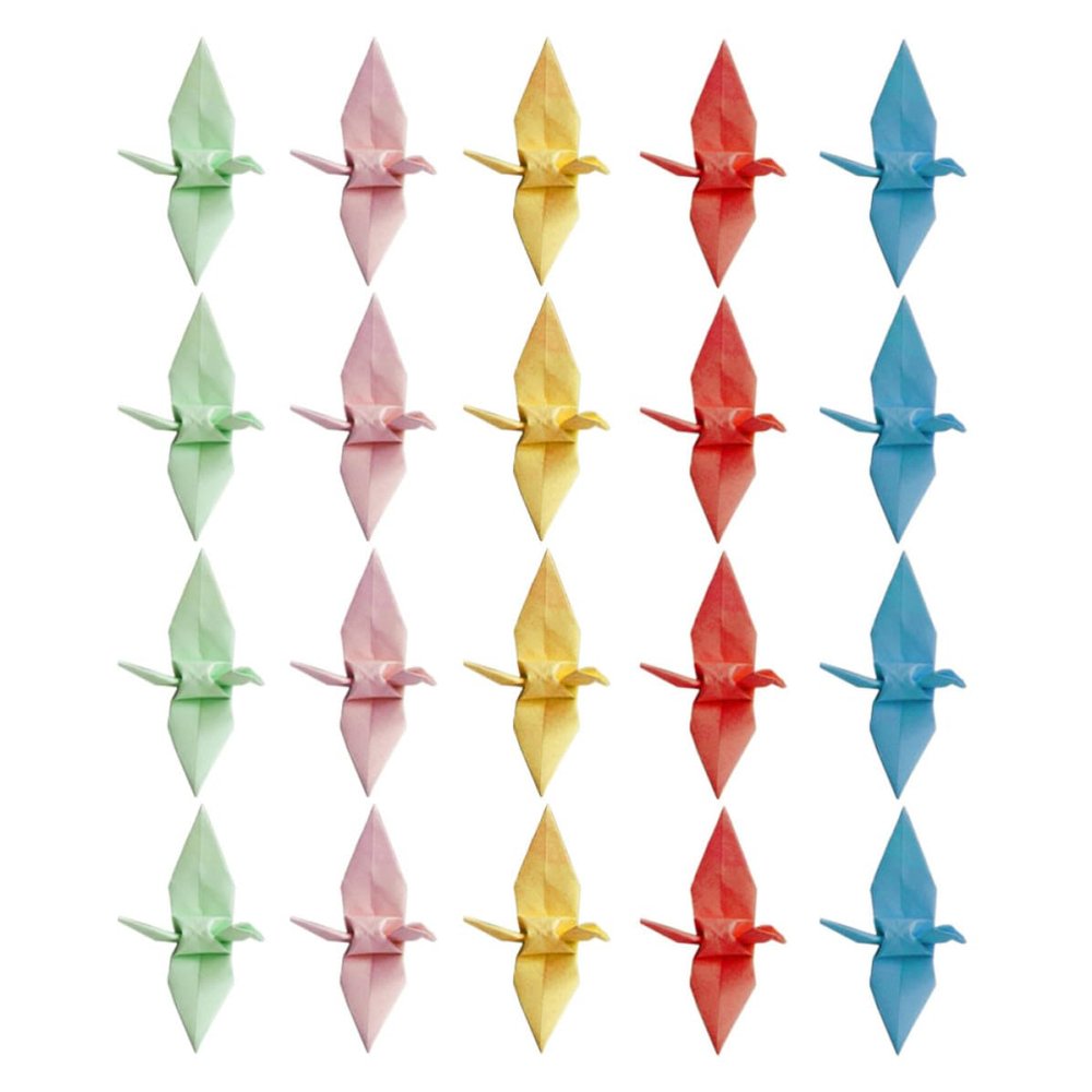 100 9 cm Origami Paper Crane Decorations for Christmas Events