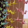 100 9 cm Origami Paper Crane Decorations for Christmas Events view 3