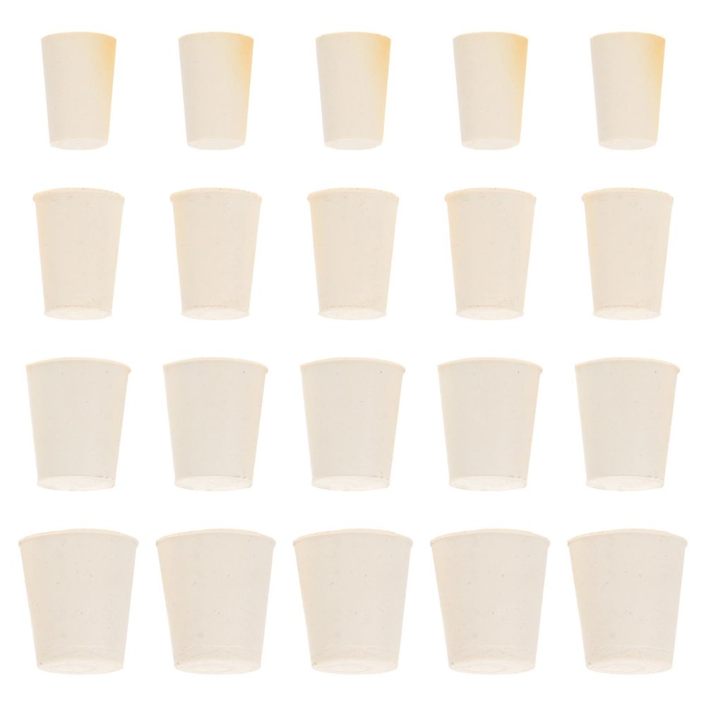 YARNOW 25-Piece Solid Rubber Stoppers, Beige