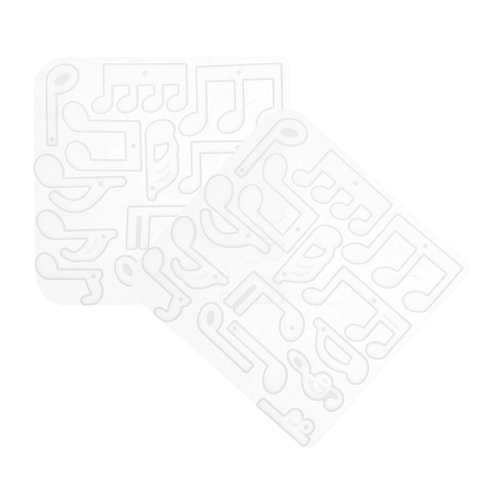 Zerodeko 2-Piece Silicone Resin Jewelry Molds with Music Notes Design