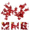 Cabilock 50 Pcs Small Heart-Shaped Brads 11mm Red for Crafting and Scrapbooking view 3