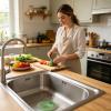 Cute Anti-Clogging Cactus Sink Strainer with Press-to-Empty Mechanism view 2