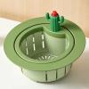Cute Anti-Clogging Cactus Sink Strainer with Press-to-Empty Mechanism view 3