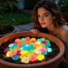 Glow-in-the-Dark Garden Stones, 30/50 Pieces, Colorful Decorative Pebbles view 2