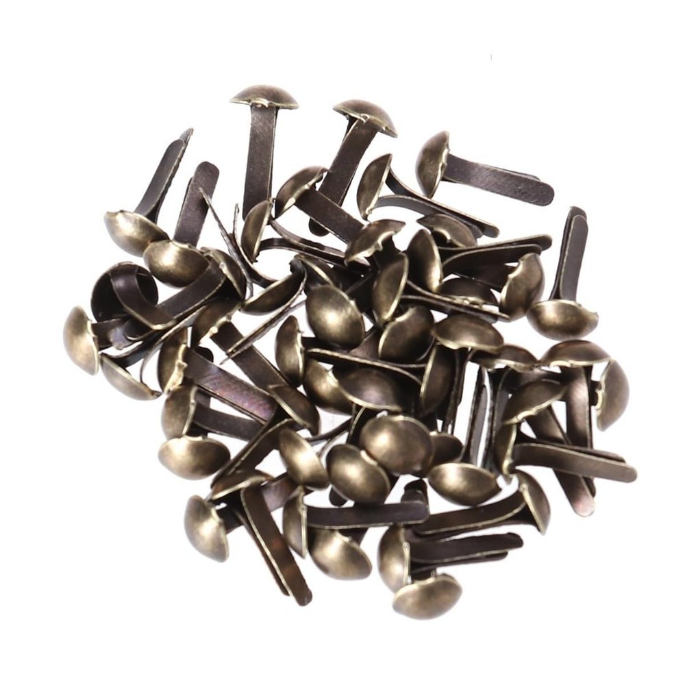 CALLARON 100 Pcs Galvanized Metal Brads 4.5 X 8mm
