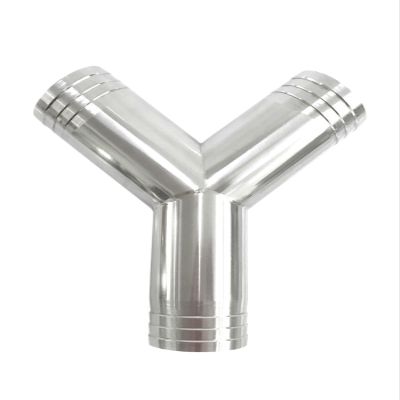 8/10/12.7/16/19–76 mm Hose Barb, Butt-Welded Y-Shaped 3-Way Stainless Steel 304 Fitting (32 mm)