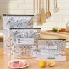 Reusable Aluminum Foil Freezer Bags with Zipper and Label view 2