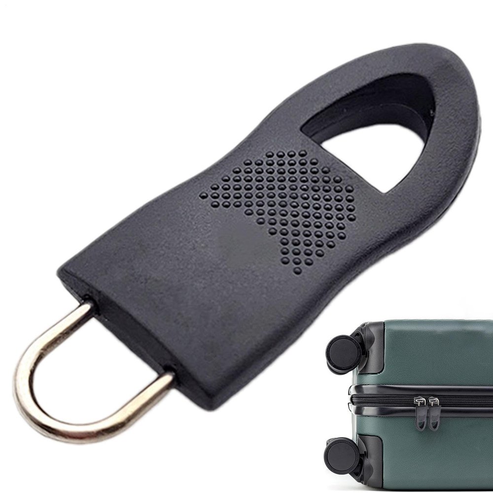 Zipper Pulls | Black Removable Zipper Pull, Replacement Slider, Durable Zipper Pull, Grip Replacement Zipper Pull, Replacement for Clothing, Bags, Luggage