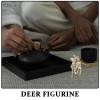 Gadpiparty Golden Brass Deer Sculpture view 3