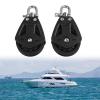 HomeVortex 2-Piece Heavy-Duty Nylon Pulley Block, 460 kg Capacity, Single Sheave with Bearing System for 10 mm Rope, Marine Sailboat Rigging Accessory view 4