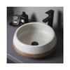 Round Ceramic Countertop Washbasin with Accessories view 1
