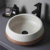 Round Ceramic Countertop Washbasin with Accessories view 3