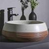 Round Ceramic Countertop Washbasin with Accessories view 4