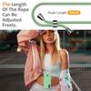 xinyunew Phone Lanyard Case for Samsung Galaxy A27 with Strap, Adjustable Removable Silicone Case with Card Holder, Green view 3