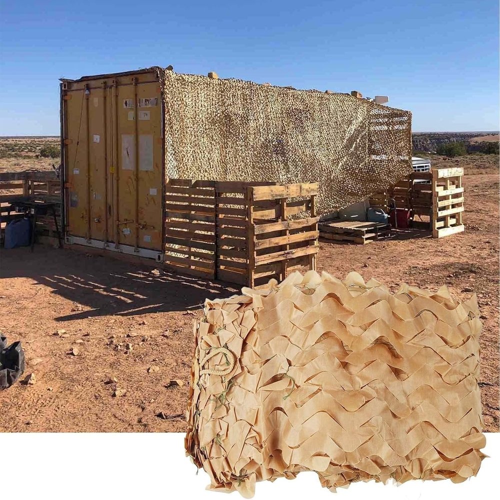 Beige Reinforced Camouflage Net 4.5 x 13 m