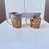 Drink Holder with Gold Floral Pattern view 2