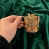 Drink Holder with Gold Floral Pattern view 3