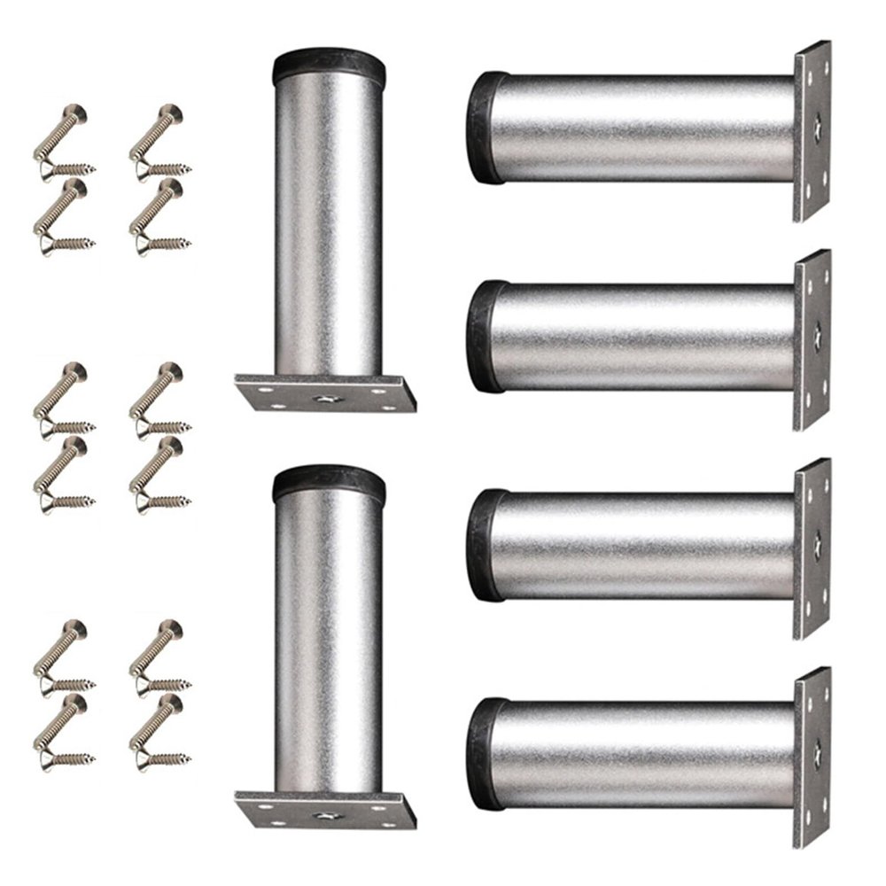 BWANGIAO 6-Pack Modern Aluminum Bed Legs, Sturdy Adjustable Furniture Legs for Better Under-Bed Storage