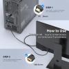 Plyisty HDMI to VGA Cable, 2 m, 1080p 60 Hz, HDMI Male to VGA Male, Unidirectional, for Computer, Laptop, Desktop PC, Projector, Monitor, HDTV view 3
