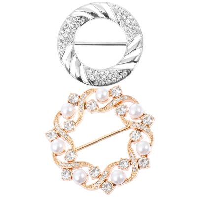 2-Piece Adjustable Round Alloy Shirt Clips