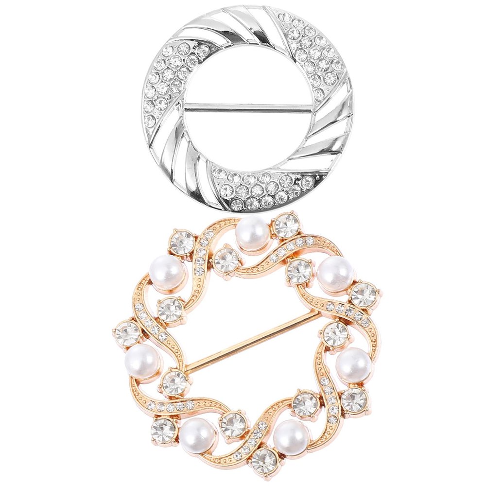 2-Piece Adjustable Round Alloy Shirt Clips