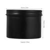 4 Black Aluminum Tins with Lids, 120 mL, Airtight, for Spices, Tea, and Candle Making view 2