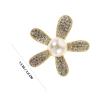 NUOBESTY 4-Piece Gold Floral Cabinet Knobs with Rhinestones, Ergonomic Single-Hole Pulls view 2