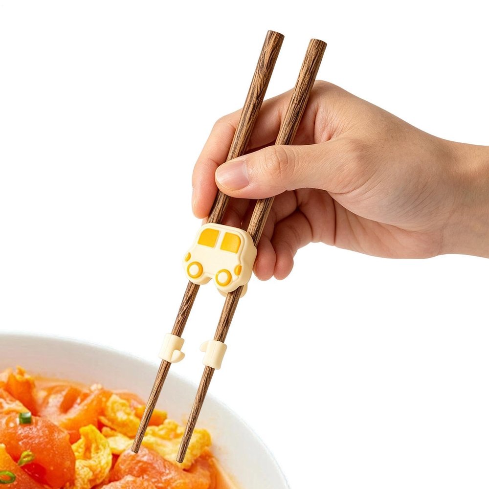 Training Chopsticks for Kids - Anti-Slip Cute Car Design