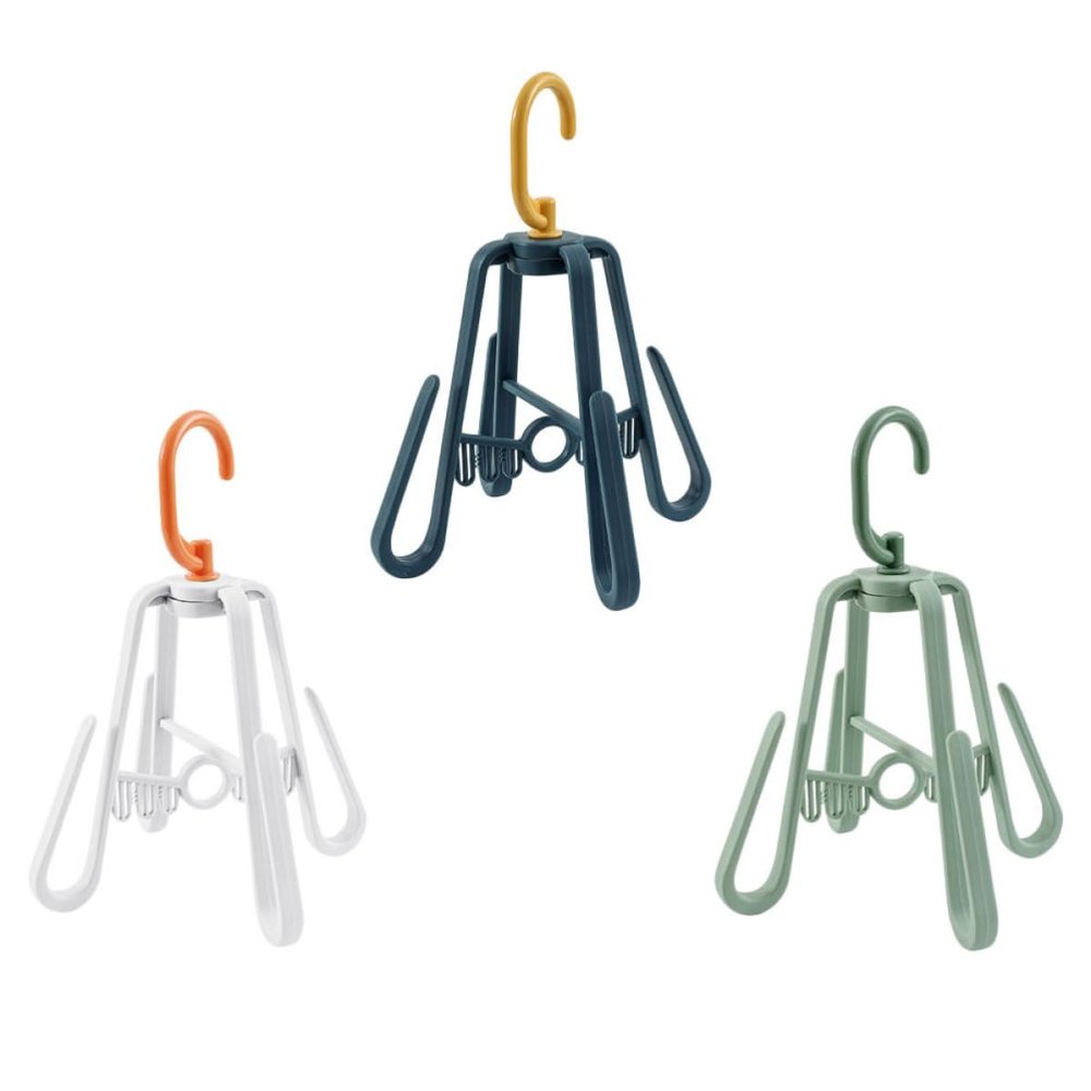 3-Pack Multifunctional Plastic Shoe Hangers with Four Hooks