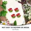 IDEANATEGRATE Large Artificial Rose Calyxes, 100 Plastic Pieces for DIY Floral Arrangements view 3