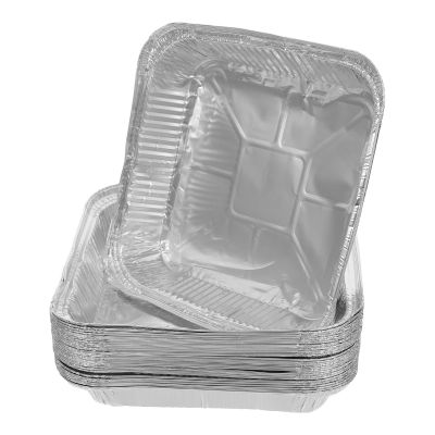 CALLARON Reusable Aluminum Foil Baking Pans with Even Heat Distribution, 30-Pack, 8 x 8 cm Square