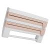 Naroote Plastic Wrap Holder with Cutter, Wall-Mounted, Khaki view 2