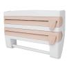 Naroote Plastic Wrap Holder with Cutter, Wall-Mounted, Khaki view 4