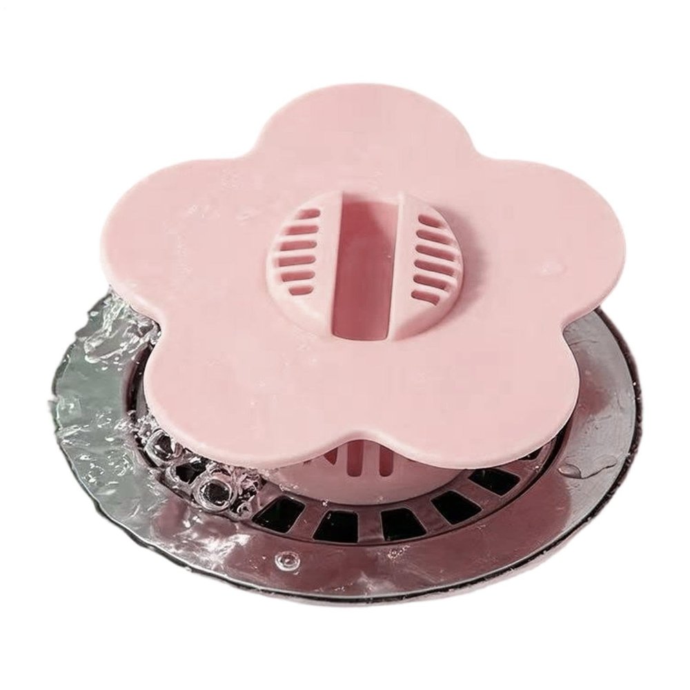 Bathroom Sink Drain Cover, Flower-Shaped Anti-Clog Stopper