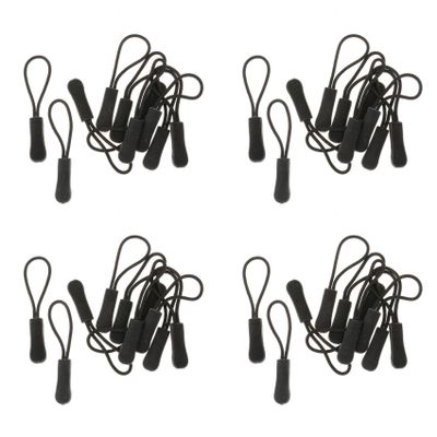 Tumintu 40 Anti-Slip Zipper Pulls - Black